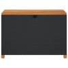 vidaXL Zahradní úložný box černý 110x55x63 cm polyratan akáciové dřevo