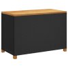vidaXL Zahradní úložný box černý 110x55x63 cm polyratan akáciové dřevo