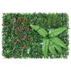 vidaXL Umělý plot s rostlinami 24 ks zelený 40 x 60 cm