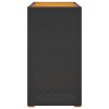vidaXL Zahradní stůl s dřevěnou deskou černý 100x40x75 cm polyratan