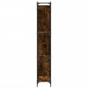 vidaXL Knihovna kouřový dub 79 x 30 x 180 cm kompozitní dřevo a kov