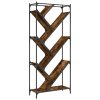 vidaXL Knihovna kouřový dub 79 x 30 x 180 cm kompozitní dřevo a kov