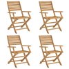 vidaXL Skládací zahradní židle 4 ks 54,5x61,5x86,5 cm masivní akácie