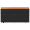 vidaXL Zahradní úložný box černý 110x50x54 cm polyratan akáciové dřevo