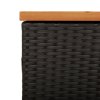 vidaXL Zahradní úložný box černý 110x50x54 cm polyratan akáciové dřevo