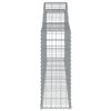 vidaXL Klenuté gabionové koše 25ks 300x30x80/100 cm pozinkované železo