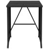 vidaXL 3dílný bistro set s poduškami černý polyratan