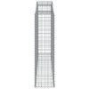 vidaXL Klenuté gabionové koše 13ks 300x50x180/200cm pozinkované železo