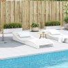 vidaXL Zahradní lehátko bílé 205 x 70 x 31,5 cm masivní borové dřevo