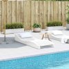 vidaXL Zahradní lehátko bílé 205 x 60 x 31,5 cm masivní borové dřevo