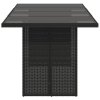 vidaXL Zahradní stůl se skleněnou deskou černý 190x80x74 cm polyratan