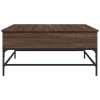 vidaXL Konferenční stolek hnědý dub 95x95x45 cm kompozitní dřevo a kov