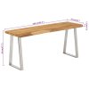 vidaXL Lavice s živou hranou 105 cm masivní akáciové dřevo