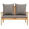 vidaXL Zahradní lavice 120 cm s poduškou masivní akáciové dřevo