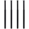 vidaXL Teleskopické nohy ke stolu 4 ks černé 710 mm–1 100 mm