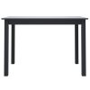 vidaXL Jídelní stůl černý 114 x 71 x 75 cm masivní kaučukovník