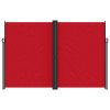 vidaXL Zatahovací boční markýza červená 220 x 1 000 cm