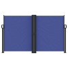 vidaXL Zatahovací boční markýza modrá 140 x 1 200 cm