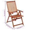 vidaXL Skládací zahradní židle 6 ks masivní akáciové dřevo