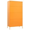 vidaXL Šatní skříň hořčicově žlutá 90 x 50 x 180 cm ocel