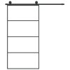 vidaXL Posuvné dveře s kováním 102,5 x 205 cm ESG sklo a hliník