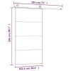 vidaXL Posuvné dveře s kováním 102,5 x 205 cm ESG sklo a hliník
