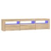 vidaXL TV skříňka s LED osvětlením dub sonoma 180x35x40 cm