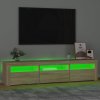 vidaXL TV skříňka s LED osvětlením dub sonoma 180x35x40 cm