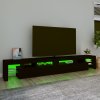 vidaXL TV skříňka s LED osvětlením černá 260x36,5x40 cm