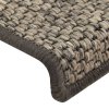 vidaXL Samolepící nášlapy na schody sisal 15ks 65x21x4cm šedé a béžové
