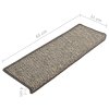 vidaXL Samolepící nášlapy na schody sisal 15ks 65x21x4cm šedé a béžové