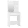 vidaXL Toaletní stolek sada s LED bílý kompozitní dřevo