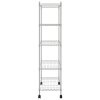 vidaXL Úložný regál 5 polic 75x35x155 cm s kolečky chromovaný 250 kg