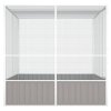 vidaXL Ptačí klec šedá 213,5x217,5x211,5 cm pozinkovaná ocel