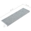 vidaXL Samolepící nášlapy na schody vzhled sisal 15 ks 65x21x4cm modré