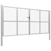 vidaXL Zahradní branka pozinkovaná ocel 415 x 150 cm stříbrná