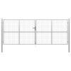 vidaXL Zahradní brána pozinkovaná ocel 400 x 150 cm stříbrná