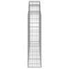 vidaXL Klenuté gabionové koše 25ks 200x30x120/140cm pozinkované železo