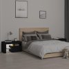 vidaXL Noční stolky 2 ks s LED osvětlením černé 70 x 36,5 x 40 cm