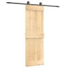 vidaXL Posuvné dveře s kováním 70 x 210 cm masivní borové dřevo