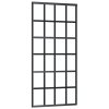 vidaXL Posuvné dveře s kováním ESG sklo a hliník 90 x 205 cm