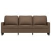 vidaXL 3místná pohovka hnědá 180 cm textil