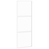 vidaXL Posuvné dveře bílé 76 x 205 cm tvrzené sklo a hliník