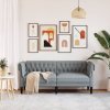 vidaXL Chesterfield pohovka 2místná světle šedá textil