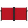 vidaXL Zatahovací boční markýza červená 120 x 600 cm