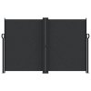 vidaXL Zatahovací boční markýza černá 160 x 600 cm