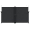 vidaXL Zatahovací boční markýza černá 140 x 1 000 cm