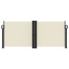 vidaXL Zatahovací boční markýza krémová 100 x 1 000 cm