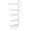 vidaXL Knihovna s 5 policemi bílá 60x27,6x158,5 cm kompozitní dřevo