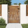 vidaXL Zahradní branka 100 x 125 cm z corten oceli, design s trávou